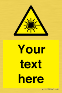 Custom Laser Hazard Sign